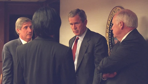 Newly Released Photos Show Reactions of President, Vice-President, to the 9/11 Attacks