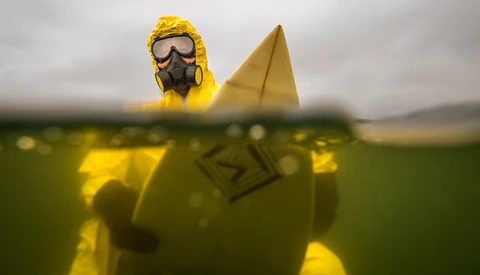 HAZMAT Surfing Photos Raise Awareness of Contaminated Oceans