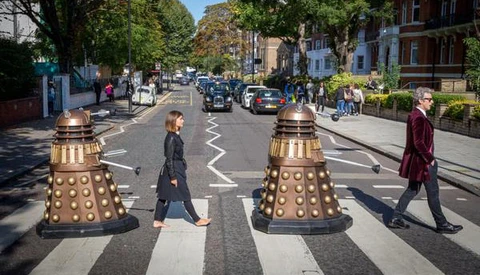 The Cast of ‘Doctor Who’ Recreate the Beatles' ‘Abbey Road’ Album Cover