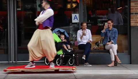 BTS: Aladdin and His Magic Carpet Come to Life in NYC in Casey Neistat's Latest VLOG