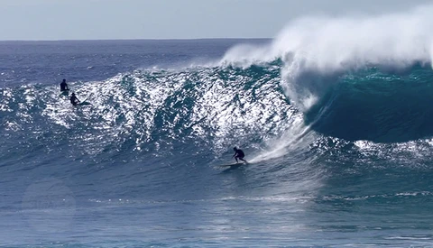 Big Wave Surfing Filmed From a Drone