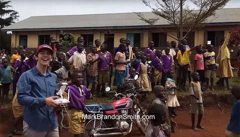 Watch As School Children In Uganda See A Drone Fly For The First Time
