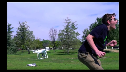 Crashing a $1400 DJI Phantom 4 Quadcopter Drone On Purpose
