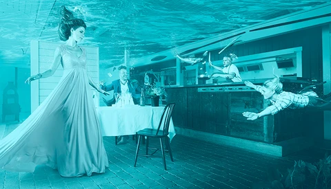 Behind the Scenes: Photographer Composites Incredible Underwater Restaurant Shoot