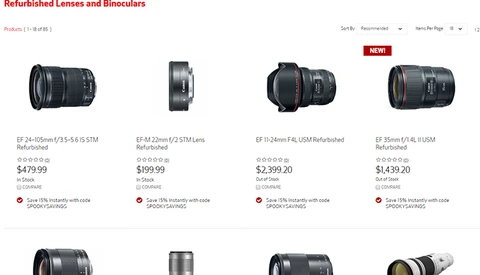 Canon Offering Limited Time Only 15 Percent Off Refurbished Lenses With Coupon Code