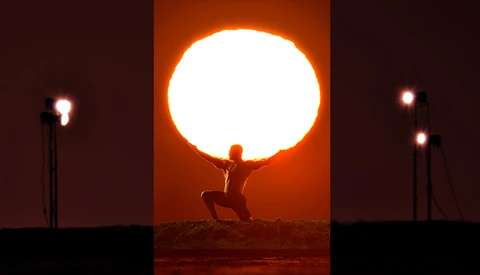 Atlas With the Sun - The Most Complicated Photo I've Ever Shot