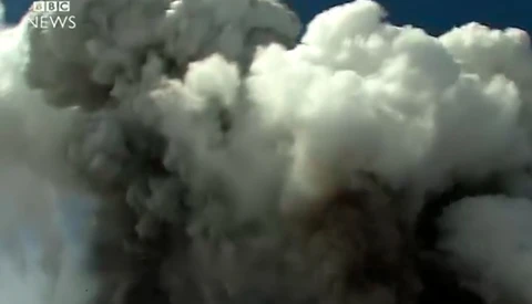 BBC Camera Crew Caught by Volcanic Explosion