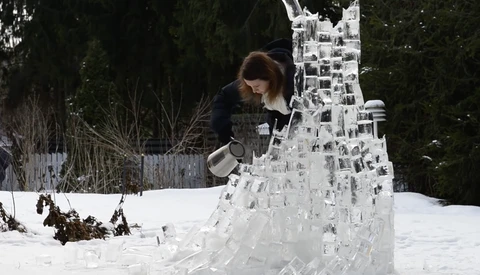 Behind the Scenes of the Maiden of Finland Ice Dress Shoot with Suvi Sievila