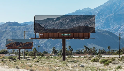 Artist Perfectly Aligns Landscape Images on Billboards In Front of the Mountains They're Blocking