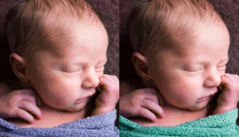 Two Methods for Quickly Changing Wrap Colors for Newborn Photography