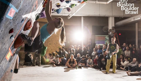 Photographing an Indoor Rock Climbing Boulder Competition