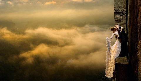 Philbrick Photography's Literal Cliff-Hanging Wedding Photos