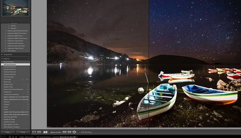 Before and After: Rowboats on Lake Titicaca