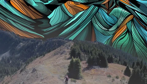 Mountain Biking Meets Drawing for a Unique Video