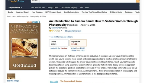 Amazon Is Selling a Book Titled 'How to Seduce Women Through Photography'