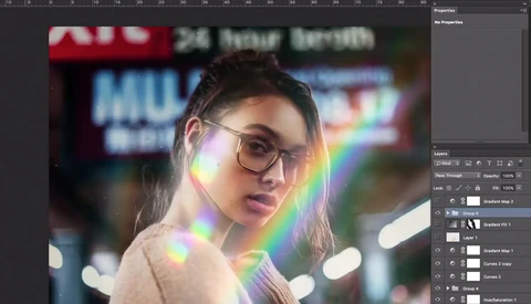 Add a Prism Rainbow Light Using Photoshop