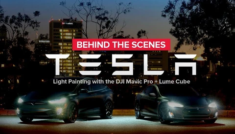 Using a DJI Mavic Pro to Light Paint a Tesla
