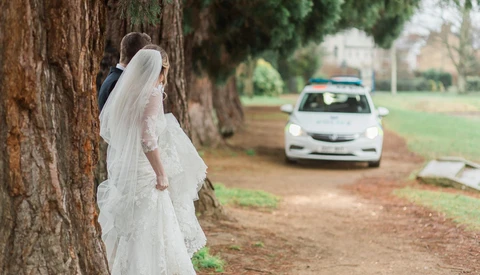 Couple's Wedding Shoot Crashed by a Police Chase