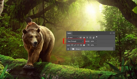 Advanced Control of Layers in Photoshop With the 'Pass Through' Trick