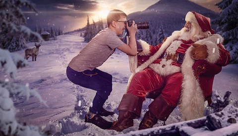 Santa's Photographers Get a Jump on Spreading Happiness and Joy to Hospitalized Children