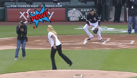 White Sox Photographer Has Trouble With the Curve, Gets Smoked by the Opening Pitch