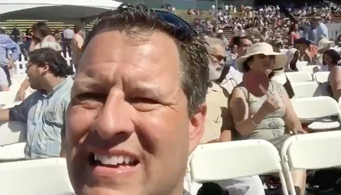 The Hilarious Moment a Dad Recorded Himself Instead of His Daughter's Graduation