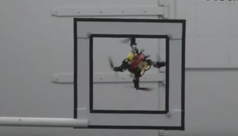New Drone Prototype Compresses Itself to Squeeze Through Small Spaces Mid-Flight