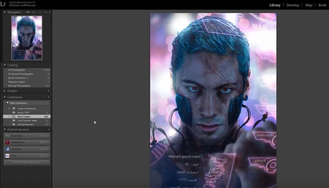 Create a Cyberpunk Portrait From Stock in Photoshop