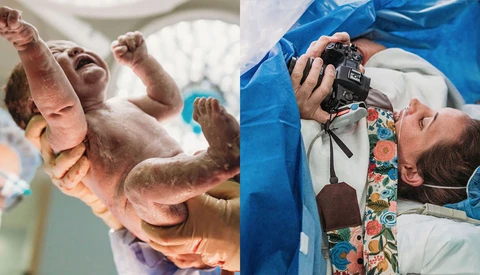 Photographer Takes Pictures Throughout Her C-Section to Document Her Son's Birth