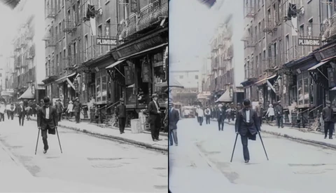 Video Footage From New York City in 1911 Has Been Upscaled to 4K and 60fps, and Colorized