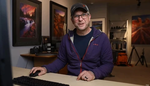 Watch How This Landscape Photographer Edits a Photo by a Light-Painting Visual Artist