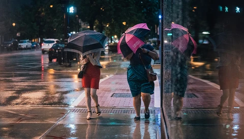 Shooting Streets Through a Rain Storm in Chicago