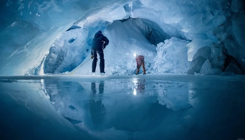 These Unique Hockey Photos Were Shot Inside of a Glacier