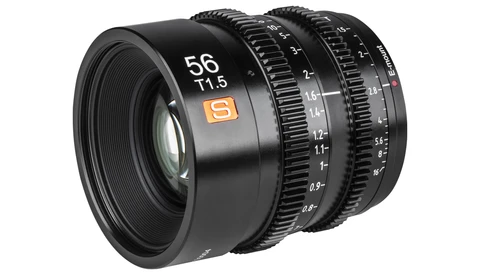 Zeiss Supreme Prime 56mm f/1.5 cinema lens with focus and aperture rings visible against white background.