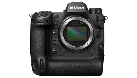 Nikon Z9 mirrorless camera body shown from the front with lens mount visible and battery grip attached.