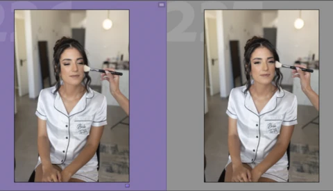 Side-by-side comparison of the same portrait with different color grading treatments.