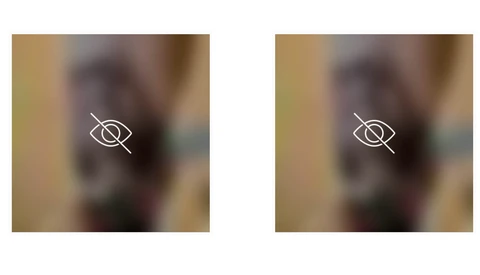 Eye icon with slash overlay symbol indicating hidden or disabled visibility.