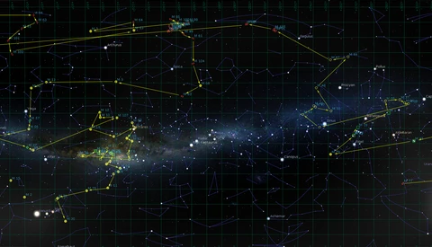 Digital visualization of a global network with interconnected nodes and luminous pathways across a dark gridded background.