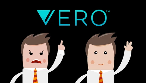 Illustration comparing two cartoon male characters with contrasting emotional expressions and hand gestures.