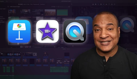Screenshot showing three software application icons: a presentation tool, a star-shaped design app, and a blue circular editing application.