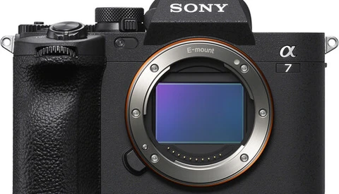 Sony Alpha 7 mirrorless camera body shown from front with lens mount exposed.