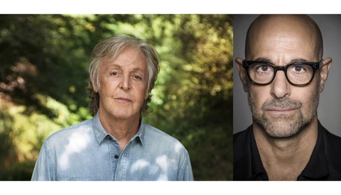 Two professional portrait photographs side by side showing different lighting and styling approaches.