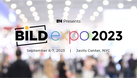 Graphic promoting BILD Expo 2023, scheduled for September 6-7, 2023 at Javits Center in NYC.