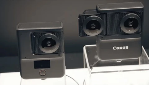 Two Canon PowerShot cameras displayed side by side, with single and dual lens configurations.