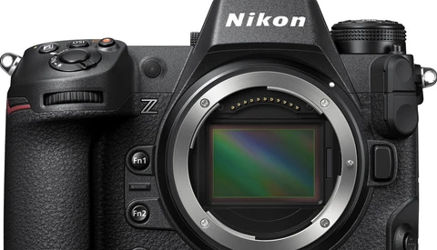 Nikon Z mirrorless camera body with Z-mount displayed from the front, showing the sensor and control layout.