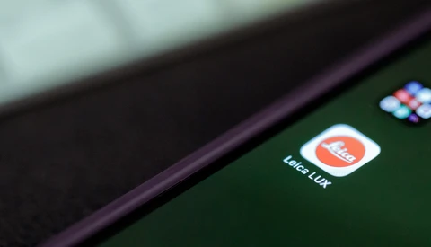 Leica Lux app icon displayed on a smartphone home screen.