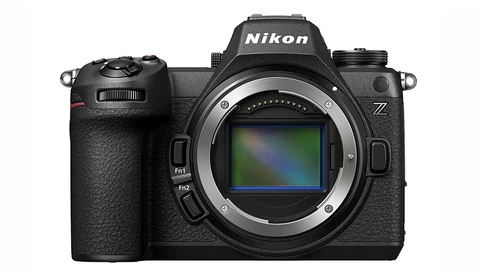 Nikon Z mirrorless camera body shown from front, displaying the open sensor and lens mount.