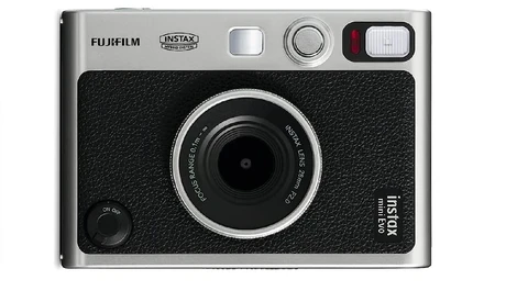 Fujifilm Instax Wide 300 instant camera with silver and black finish.