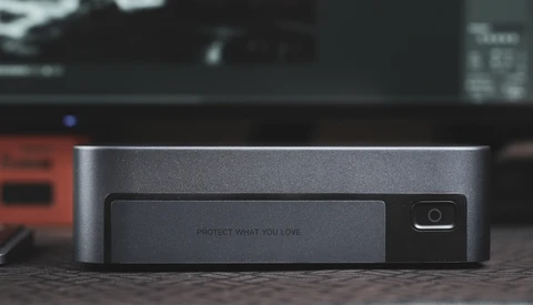 Sleek dark gray protective case with embossed motivational text on its surface.