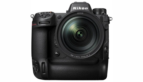 Nikon Z9 mirrorless camera with attached battery grip and standard lens kit, front-facing view.